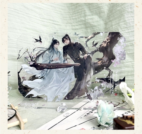 Standee Husky và sư tôn mèo trắng của hắn chính hãng Mẫu 36