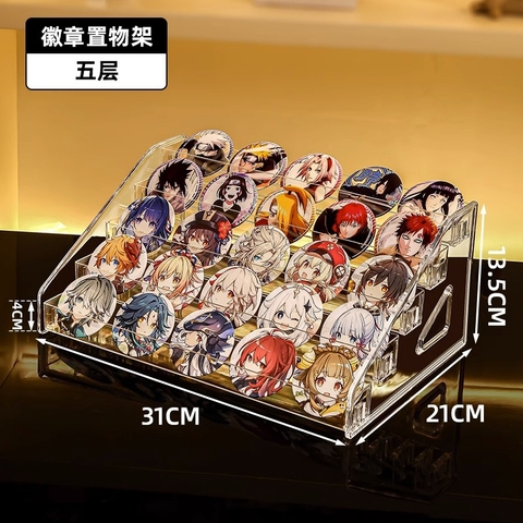 Kệ 5 tầng đựng huy hiệu, standee