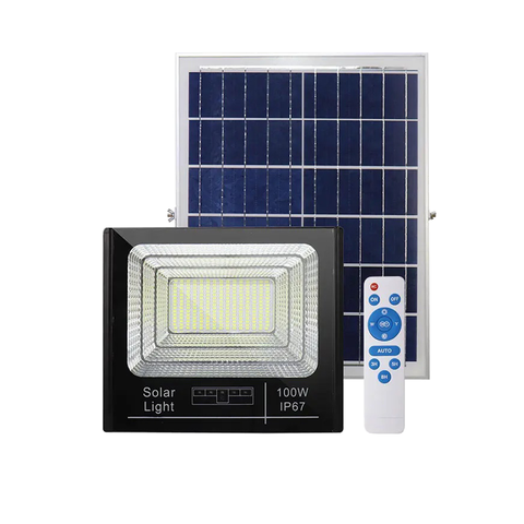 Đèn Led Pha Năng Lượng Mặt Trời 100W Có Báo Pin - SOLAR LIGHT 100W