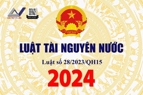 Luật Tài nguyên nước 2024