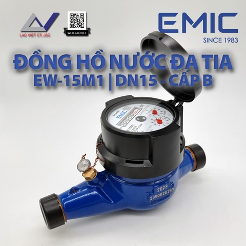 Đồng hồ nước đa tia EMIC EW-15M1 DN15 - Cấp B