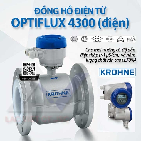 Đồng hồ điện từ OPTIFLUX 4300 (điện) | Krohne