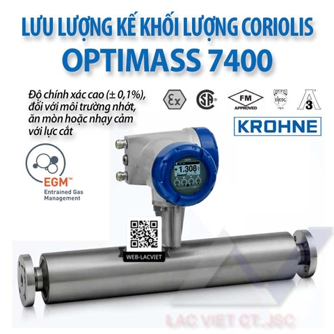 OPTIMASS 7400 Lưu lượng kế khối lượng Coriolis cho thực phẩm & đồ uống