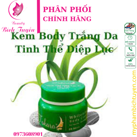 Kem body Takara Tinh thể diệp lục từ Tảo Lục 250g