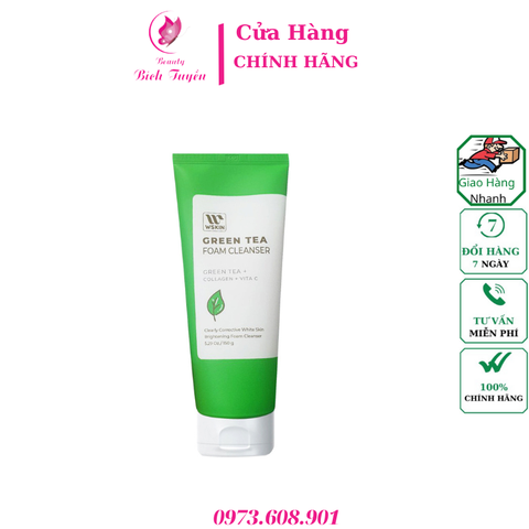 Sữa rửa mặt trà xanh WSKIN Green Tea Foam Cleanser