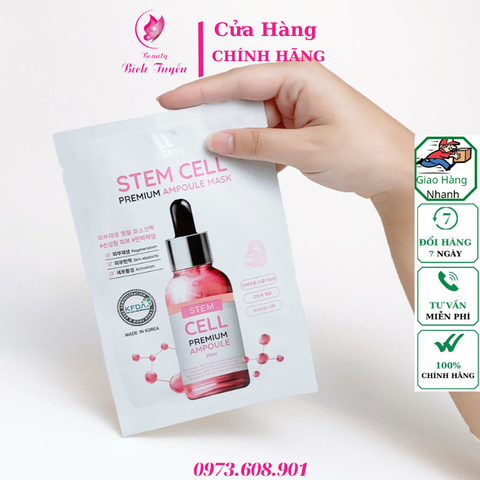 Mặt nạ tế bào gốc dưỡng trắng da cao cấp Wskin Stem Cells (1miếng)