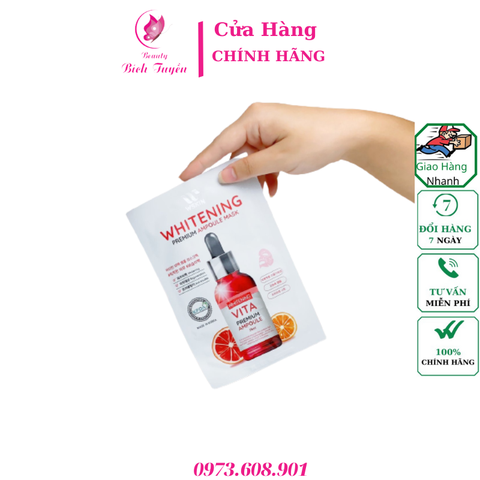 Mặt nạ trắng da cao cấp WSKIN Whitening Premium Ampoule Mask(1 miếng)