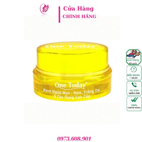 KEM NGỪA MỤN – NÁM TRẮNG DA 3 TÁC DỤNG CAO CẤP  ONE TODAY (VIP) 15g