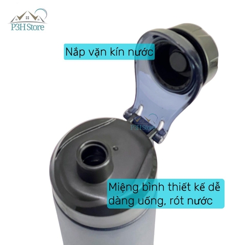 Bình giữ nhiệt Kims Cook 520ml thép không gỉ SUS316 cao cấp nắp vặn kín hơi dây xách tiện lợi XB-19124 P3H Store