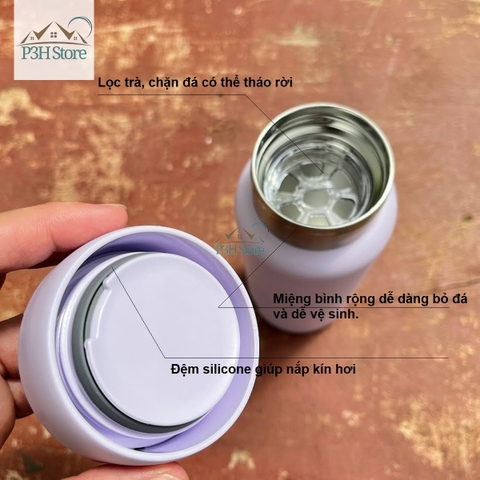 Bình giữ nhiệt LocknLock Sling Ring có quai xách dung tích 650ml LHC4321 và 800ml LHC4322 P3HStore