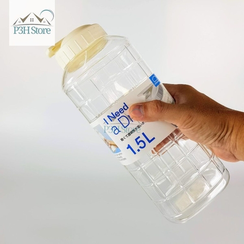 Bình đựng nước nhựa Lock&Lock Chess Water Bottle 1.0L/1.5L Nắp màu trắng HAP810 HAP812 P3hstore