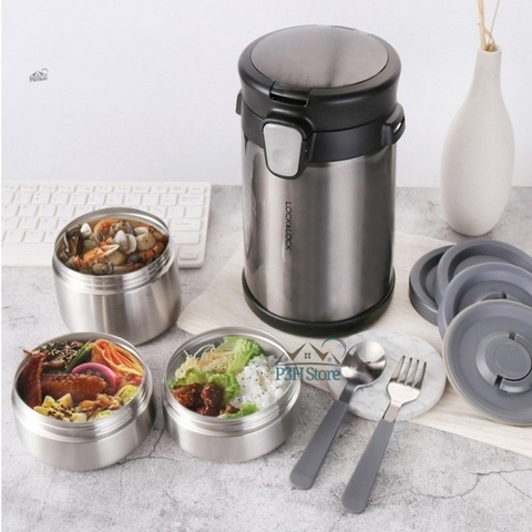 Bộ cơm hộp giữ nhiệt Lock&Lock loại lớn đa năng kèm theo túi giữ nhiệt LHC8034