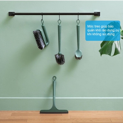 Dụng cụ vệ sinh đa năng LocknLock bàn chải chà sàn , cọ chà rửa nhà tắm toilet , cây gạt nước - màu xanh lá ETM916GRN ETM917GRN ETM918GRN ETM919GRN