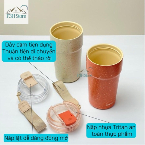 Ly giữ nhiệt phủ sứ LocknLock 500ml Metro Cafe Tumbler LHC4357 P3H Store