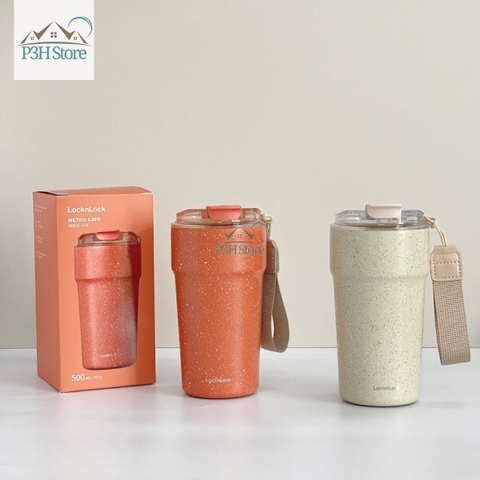 Ly giữ nhiệt phủ sứ LocknLock 500ml Metro Cafe Tumbler LHC4357 P3H Store