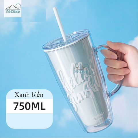 Ly nhựa 2 lớp có tay cầm Lock&Lock dung tích 750ml HAP503