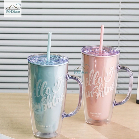 Ly nhựa 2 lớp có tay cầm Lock&Lock dung tích 750ml HAP503