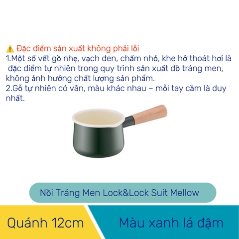 Nồi Tráng Men Lock&Lock Suit Mellow – Thiết Kế Tối Giản, nhỏ gọn nhiều kích cỡ dùng được bếp từ P3H