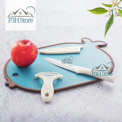 Thớt nhựa kháng khuẩn Lock&Lock viền Silicone nhiều hình dạng màu sắc CSC55