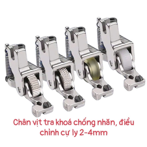 Chân vịt tra khóa CHỐNG NHĂN S518L ĐIỀU CHỈNH DÂY KHÓA 2-4mm dùng cho máy may 1 kim công nghiệp (giá 1 cái)