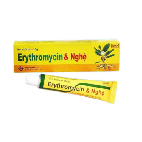 KEM ERYTHROMYCIN & NGHỆ (T/10g) - Trị mụn, liền sẹo