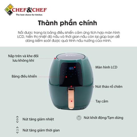 Nồi chiên không dầu Chef&Chef 6,5L (YJ-702A)