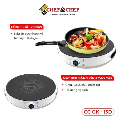 Bếp từ Chef&Chef CC-GK13D siêu mỏng siêu nhỏ gọn