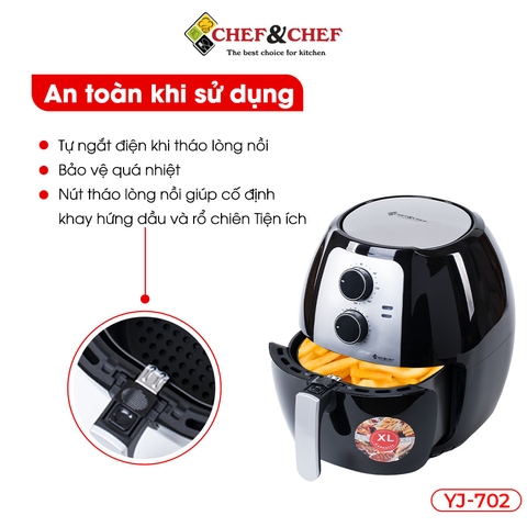 Nồi chiên không dầu Chef&Chef 6,5L (YJ-702)