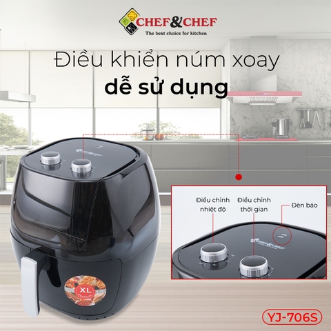 Nồi chiên không dầu Chef&Chef 7,7L (YJ-706S)