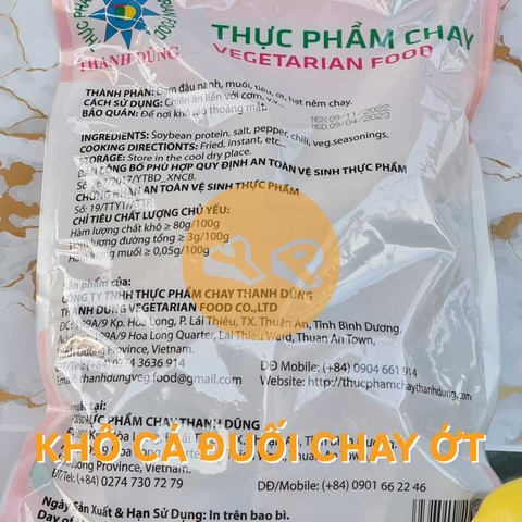 Khô cá đuối chay Thanh Dũng gói 500g – Vị Ớt