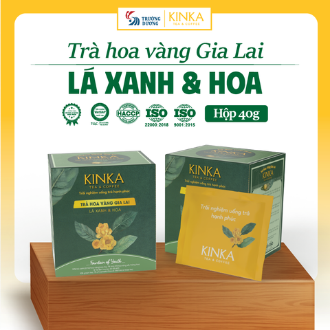 FOUNTAIN OF YOUTH | Trà Hoa Vàng Gia Lai - Lá Xanh & Hoa 40g (20 gói x 2g)
