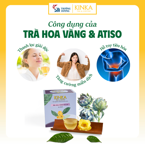 PURITEA | Trà Hoa Vàng Gia Lai & Atiso 40g (20 gói x 2g)