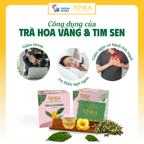 CALMELLIA | Trà Hoa Vàng Gia Lai & Tim Sen 40g (20 gói x 2g)