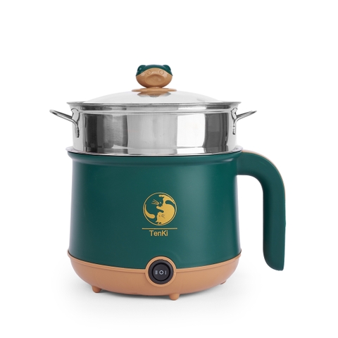 Nồi lẩu điện mini TenKi 2 tầng đa năng tặng xửng hấp inox bảo hành 12 tháng