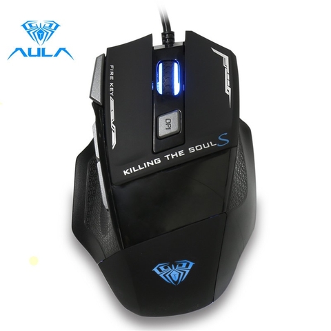 Chuột gaming TEKKIN AULA S12 4800 DPI có 7 nút bấm chuyên dụng cực nhạy chuyên chơi game