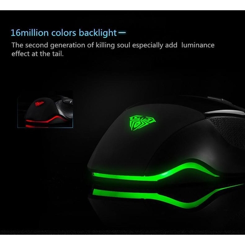 Chuột gaming TEKKIN AULA S12 4800 DPI có 7 nút bấm chuyên dụng cực nhạy chuyên chơi game