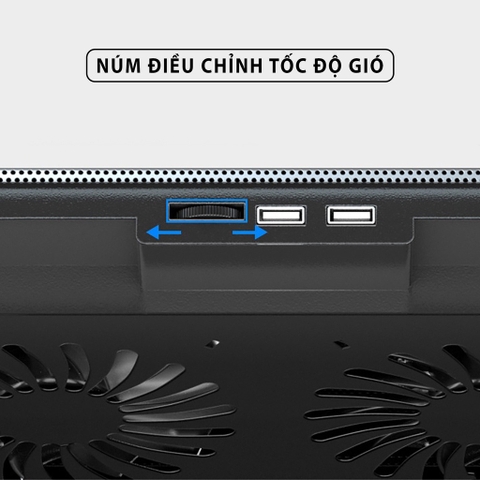 Đế tản nhiệt laptop TEKKIN KL332 có giá đỡ điện thoại 4 mức chỉnh độ cao điều chỉnh tốc độ gió
