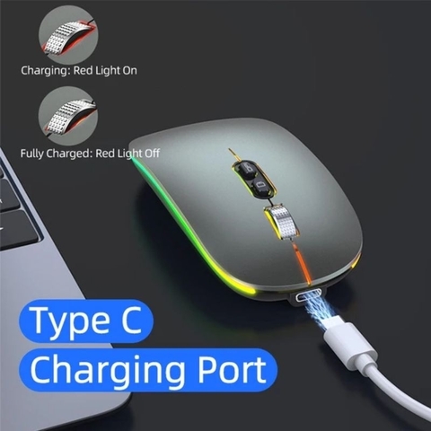 Chuột bluetooth không dây cao cấp TEKKIN M103 sạc Type C con lăn kim loại click không tiếng ồn sạc 1 lần sử dụng 2 tháng