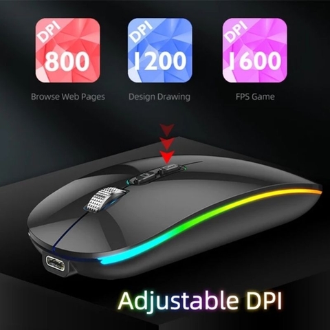 Chuột bluetooth không dây cao cấp TEKKIN M103 sạc Type C con lăn kim loại click không tiếng ồn sạc 1 lần sử dụng 2 tháng