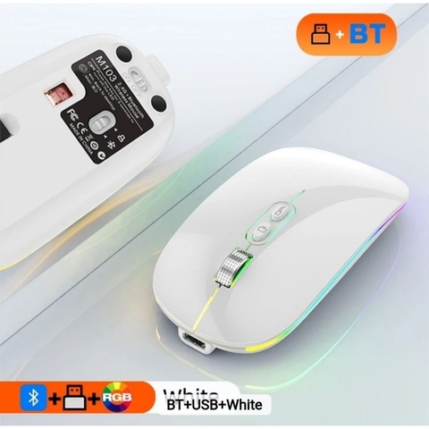 Chuột bluetooth không dây cao cấp TEKKIN M103 sạc Type C con lăn kim loại click không tiếng ồn sạc 1 lần sử dụng 2 tháng
