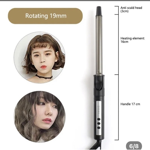 Máy uốn tóc làm xoăn xoay 360 bảo hành 12 tháng