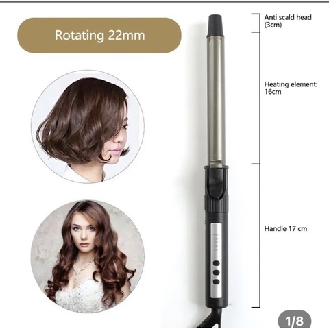 Máy uốn tóc làm xoăn xoay 360 bảo hành 12 tháng