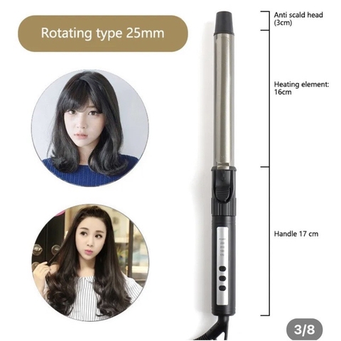 Máy uốn tóc làm xoăn xoay 360 bảo hành 12 tháng