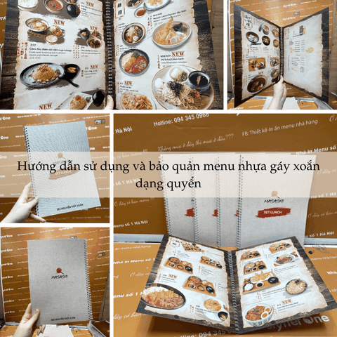 Hướng dẫn sử dụng và bảo quản menu nhựa gáy xoắn dạng quyển