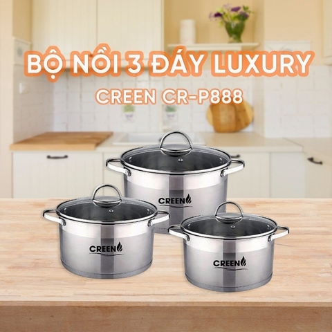 Bộ nồi Inox Luxury Creen CR-P888 (3N)