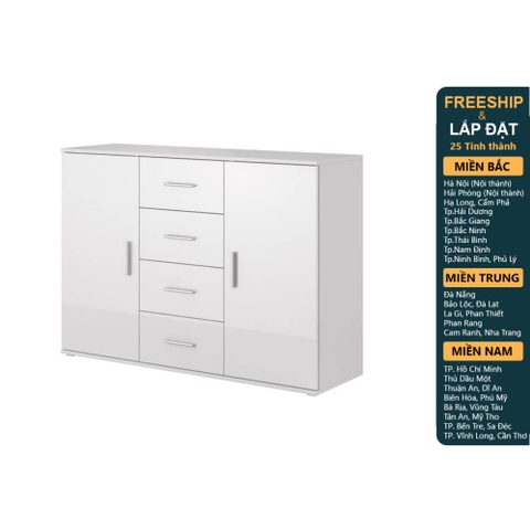 KALUA, Tủ lưu trữ đồ dùng 2 gian 5 ngăn kéo DRA_198, 132x38x92cm