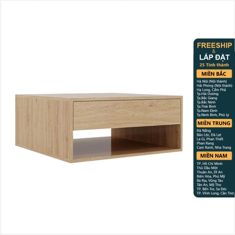 NORDIC, Coffee Table kèm 2 ngăn kéo TAB_001, 80x80x35cm