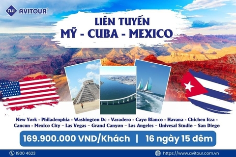 Du lịch Mỹ - Cuba - Mexico 2024| New York - Philadenphia - Washington Dc - Varadero - Cayo Blanco - Havana - Chichen Itza - Cancun - Mexico City – Las Vegas – Grand Canyon – Los Angeles – Univesal Studio – San Diego