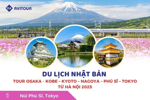 Du lịch Nhật Bản: Tour Osaka - Kobe - Kyoto - Nagoya - Phú Sĩ - Tokyo từ Hà Nội 2025