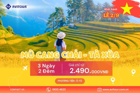 Du lịch Tây Bắc 2023| Hà Nội - Mù Cang Chải – Ngọc Chiến - Tà Xùa mùa lúa chín